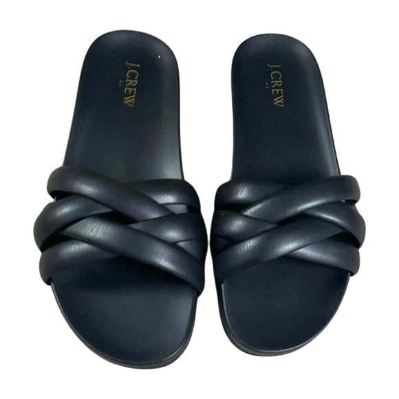 J. Crew Shoes - J Crew Puffer Slides Black Size 10